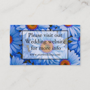 Carte D'accompagnement Bleu floral bleu tournesol bleu marguerites code Q