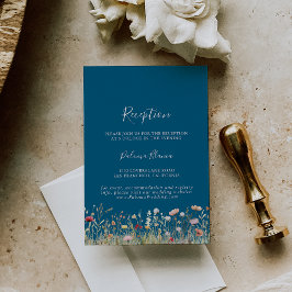 Carte D'accompagnement Blissful Boho Fleur sauvage Réception de mariage