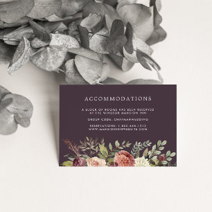 Carte D'accompagnement Bloom rustique   Hébergement hôtelier Mariage