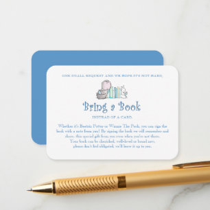 Carte D'accompagnement Blue Apportez un livre Elephant Rabbit