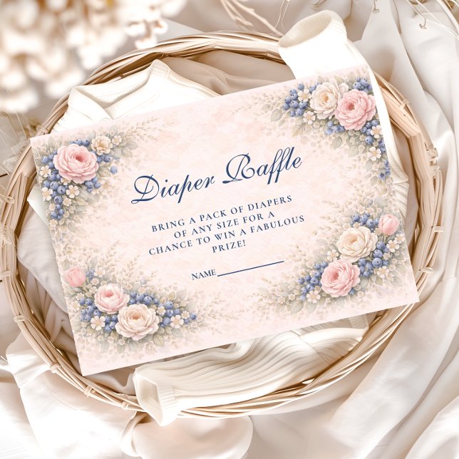 Carte D'accompagnement Blue Bow Blueberry Diapper Raffle (Créateur téléchargé)