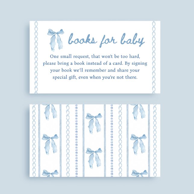 Carte D'accompagnement Blue Boy Boy Boy Baby showers Livres pour bébé (Créateur téléchargé)