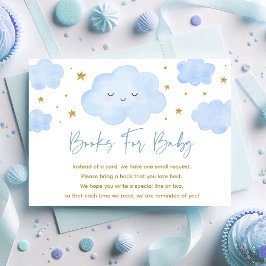Carte D'accompagnement Blue Boy Cloud Stars Baby Sprinkle Demande de rése