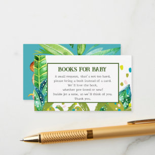 Carte D'accompagnement Blue Cute Monkey Baby Books Demande