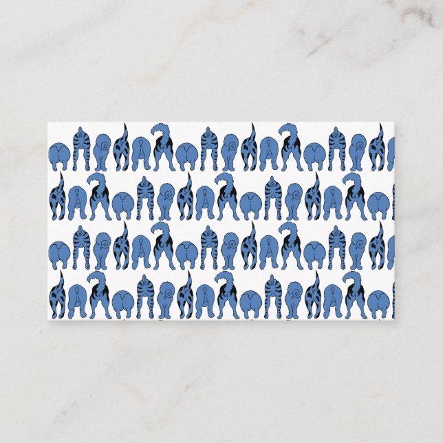 Carte D'accompagnement Blue Dog Butts Pattern (Devant)