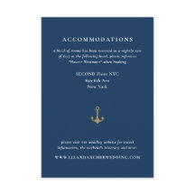 Blue Gold Ancre Nautical Mariage Hotel