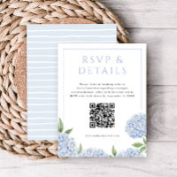 Blue Hydrangea Blooms RSVP et détails, avec code Q
