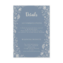 Blue Periwinkle Wildflower Wedding Details