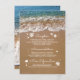 Carte D'accompagnement Blue Sea Waves et Sand Beach Informations de maria (Devant / Derrière)