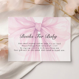 Carte d'accompagnement Blush Bow Books for Baby