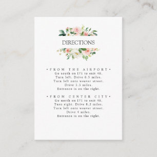 Carte D'accompagnement Blush moderne   MARIAGE de fleurs roses