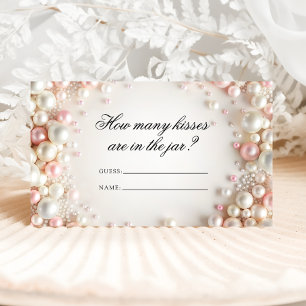 Carte D'accompagnement Blush Pearl Combien de baisers jeu nuptiale