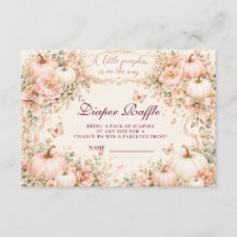 Blush Pumpkin Baby Shower Diaper Raffle