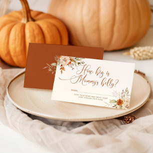 Carte D'accompagnement Boho automne comme le ventre de maman est gros
