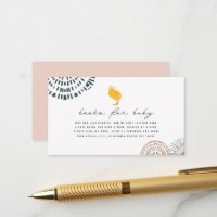 Boho Baby Chick Pink Livre Demande Baby shower