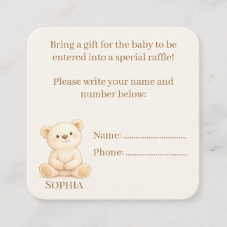 Carte D'accompagnement Boho Baby Shower 