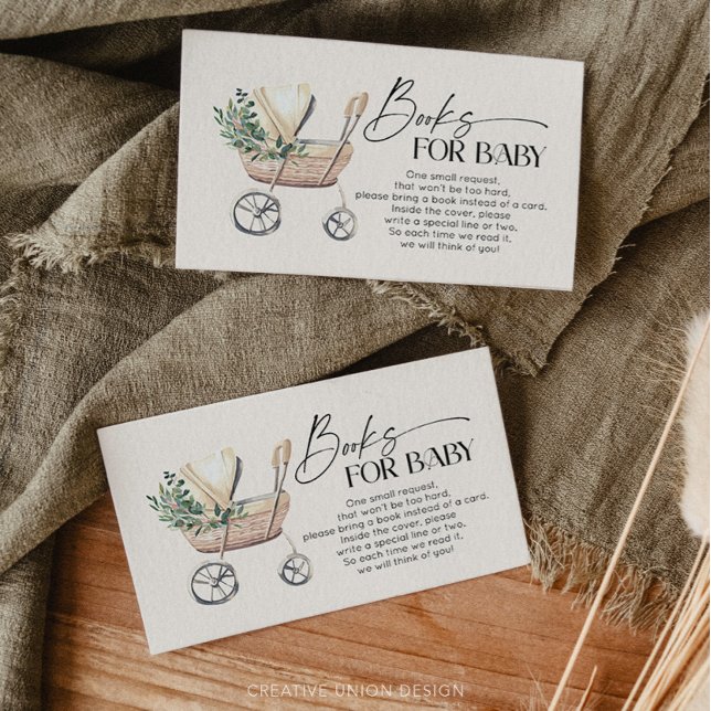 Carte D'accompagnement Boho Baby Stroller Genre Livres neutres pour bébé (Créateur téléchargé)