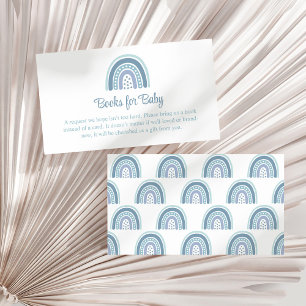 Carte D'accompagnement Boho Blue Rainbow Books for Baby Encape Card