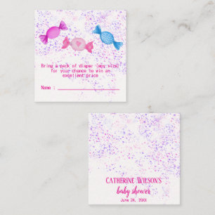 Carte D'accompagnement Boho Chic Bonbons Baby shower Barre Raffle