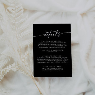 Carte D'accompagnement Boho Chic COLOR ÉDITABLE Détails du Mariage