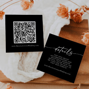 Carte D'accompagnement Boho Chic COLOR Mariage MODIFIABLE QR Code Détails