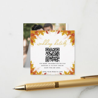 Carte D'accompagnement Boho Chic Mariage de automne
