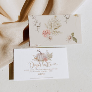 Carte D'accompagnement Boho chute citrouille billet de tirage au sort