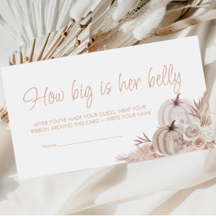 Carte D'accompagnement Boho Citrouille Baby shower Quelle est la taille d