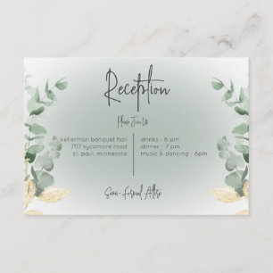 Carte D'accompagnement Boho Delicate Verdure Réception Moderne