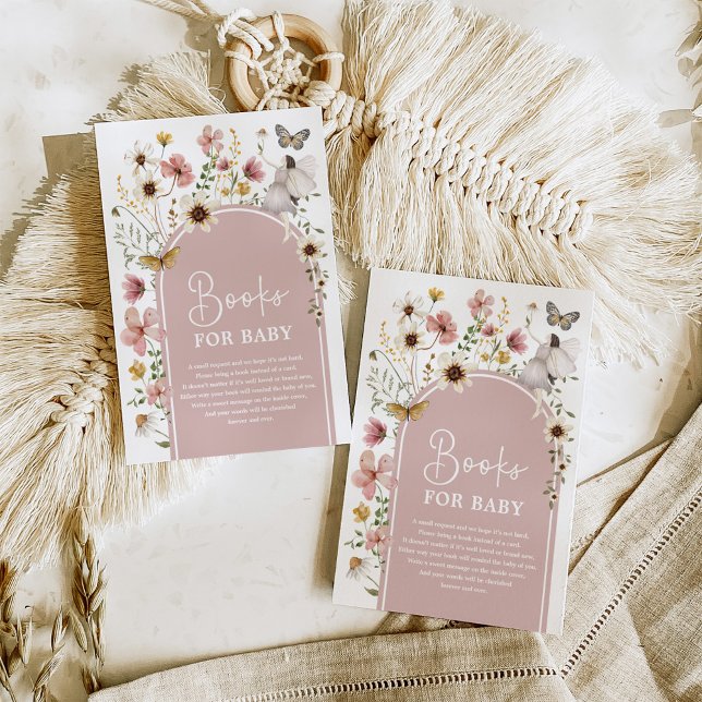 Carte D'accompagnement Boho Fairy Blush Fleur sauvage Livres pour Baby Gi (Créateur téléchargé)