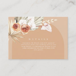 Carte D'accompagnement Boho Fall Floral Détails du Mariage