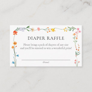 Carte D'accompagnement Boho Fleur sauvage Garden Baby shower Déchets Raff