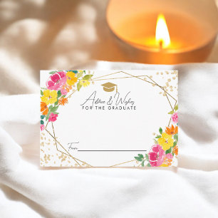 Carte D'accompagnement Boho Floral Aquarelle Or Grad Conseils