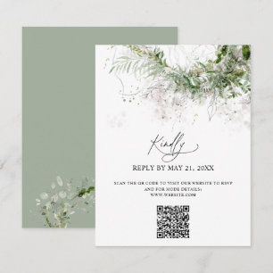 Carte D'accompagnement Boho Green Mariage en ligne RSVP