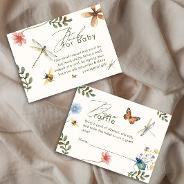 Carte D'accompagnement Boho Love Bug Insectes baby shower libellule