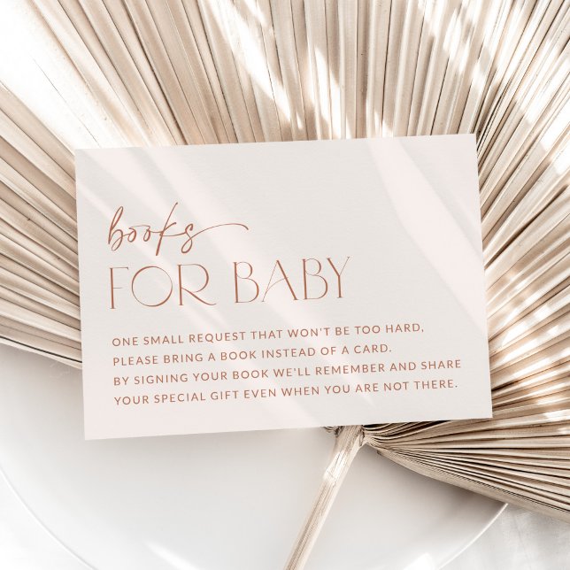 Carte D'accompagnement Boho Minimal, Moderne, Terracotta, Livres Pour Béb (Créateur téléchargé)