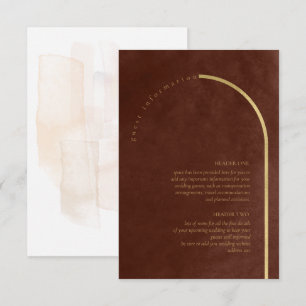 Carte D'accompagnement Boho Oasis Mariage Détails Umber ID959