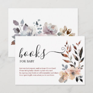 Carte D'accompagnement Boho Pastel Pink Flower Blooms Livres Pour Bébé