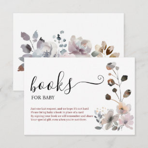 Carte D'accompagnement Boho Pastel Pink Flower Blooms Livres Pour Bébé