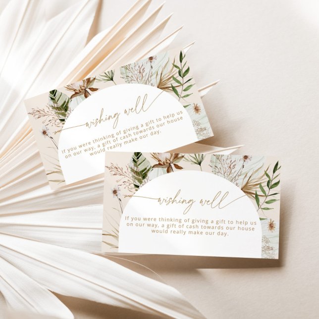 Carte D'accompagnement Boho plage nuptiale douche souhaitant bien (Créateur téléchargé)