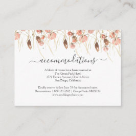 Carte D'accompagnement Boho séché aquarelle Mariage floral