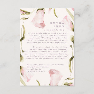 Carte D'accompagnement Boho Spring Fleur sauvage Détails du Mariage Info