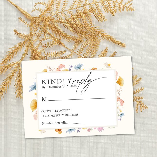 Carte D'accompagnement Boho Spring Jardin botanique Fleur sauvage (Créateur téléchargé)