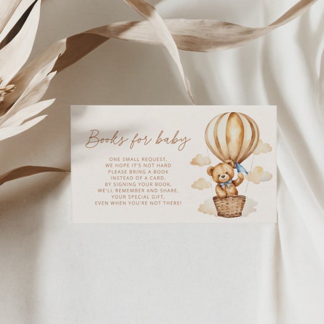 Carte D'accompagnement Boho Teddy Bear Baby showers Livres Pour Bébé (Créateur téléchargé)