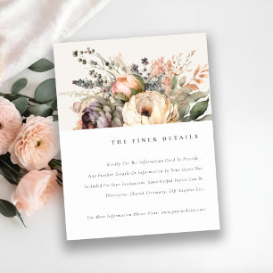 Carte D'accompagnement Boho Watercolor Automne Automne Floral Détails du 