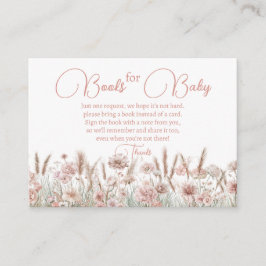 Carte D'accompagnement Boho Wildflower Books for Baby Card | Neutral Baby