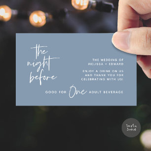 Carte D'accompagnement Boire Billet Adulte Boisson La Nuit Avant La Fête