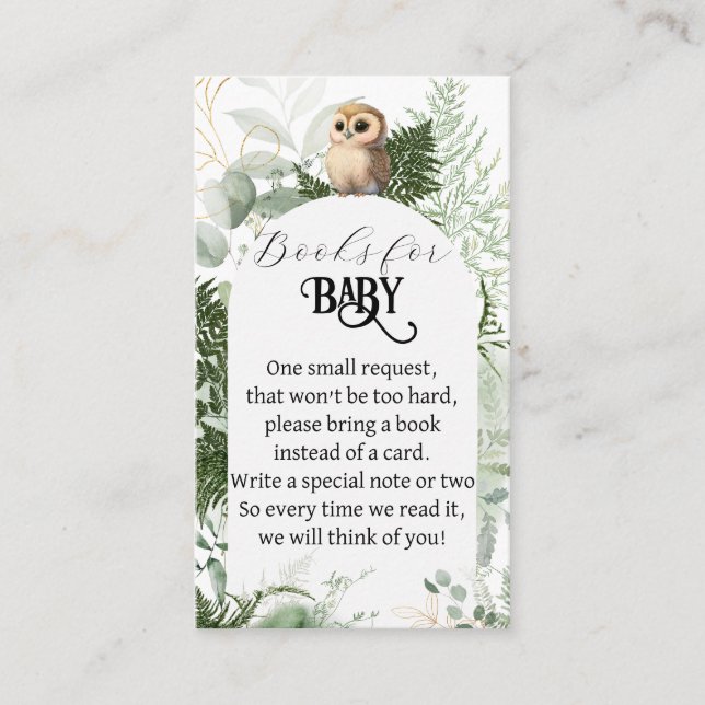 Carte D'accompagnement Bois animal Green Forest Book pour bébé (Devant)