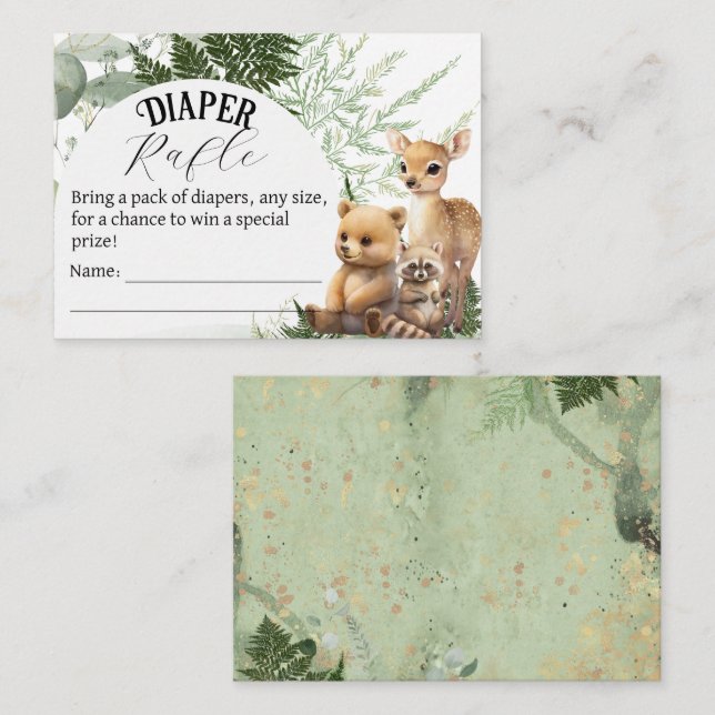 Carte D'accompagnement Bois animal Végétation Forêt Rupture de couche (Devant / Derrière)