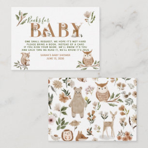 Carte D'accompagnement Bois Animaux Baby shower Boho Demande de réservati